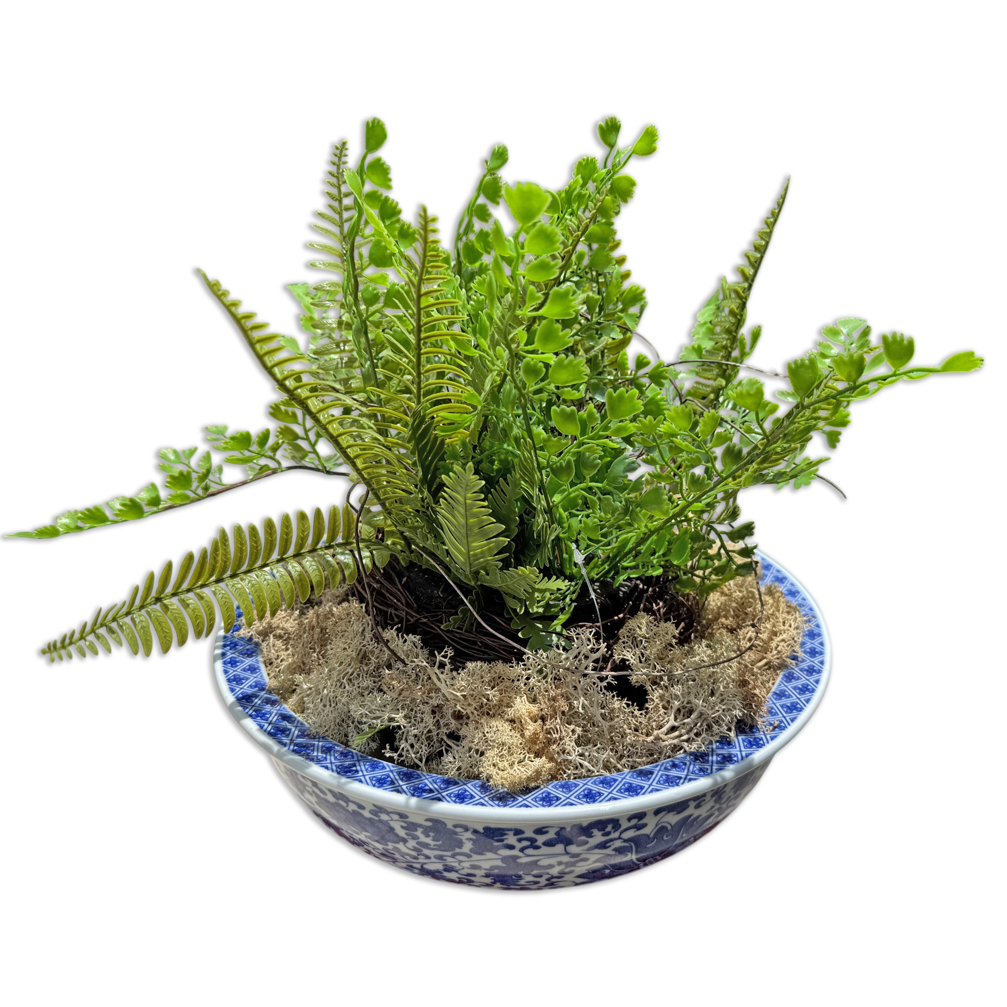 Classic Porcelain - Blue and White Round Bowl Arrangement