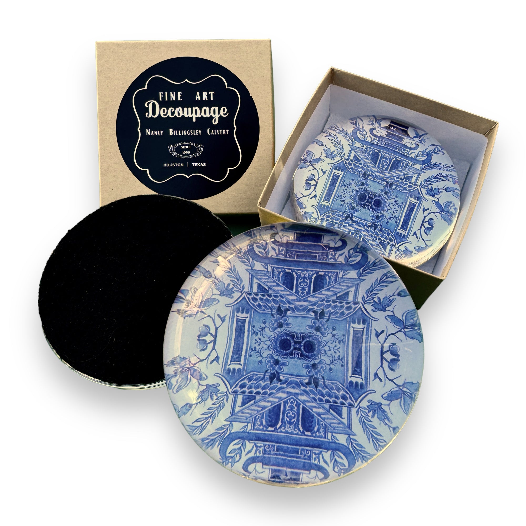 Paperweight: Blue and White Chinoiserie
