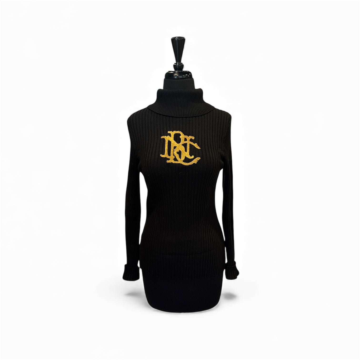 Monogram Ribbed Turtleneck