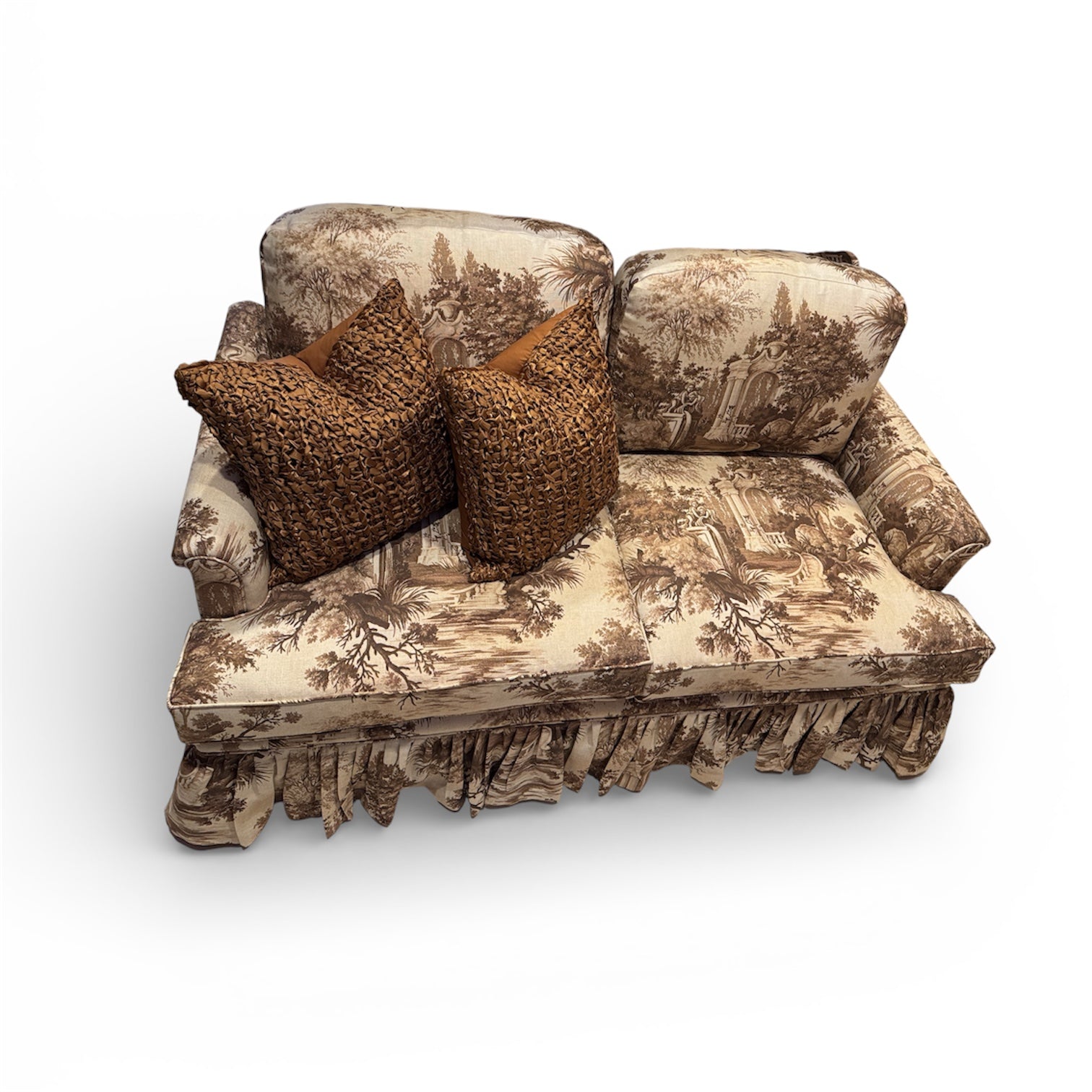 Sepia Toile Loveseat