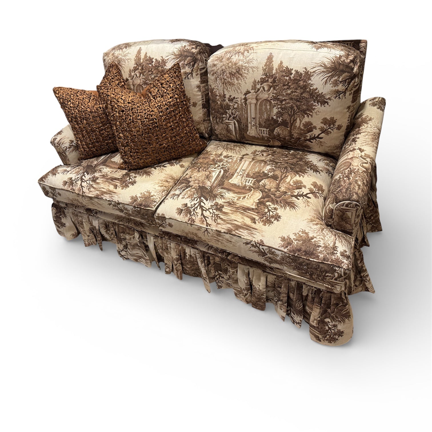 Sepia Toile Loveseat