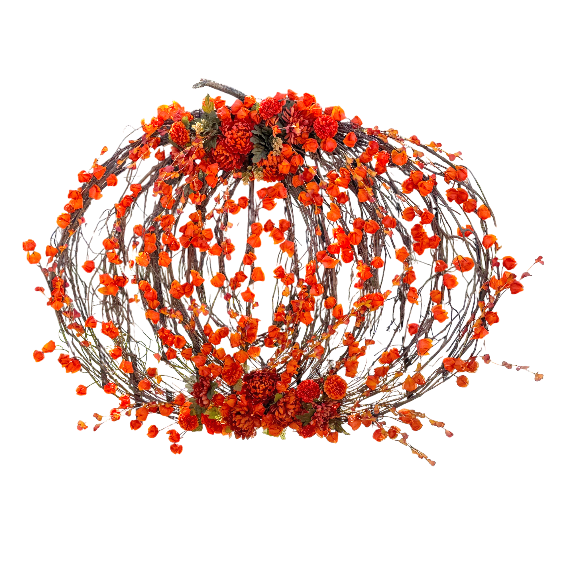 Pumpkin Grapevine Floral Wreath - XLARGE