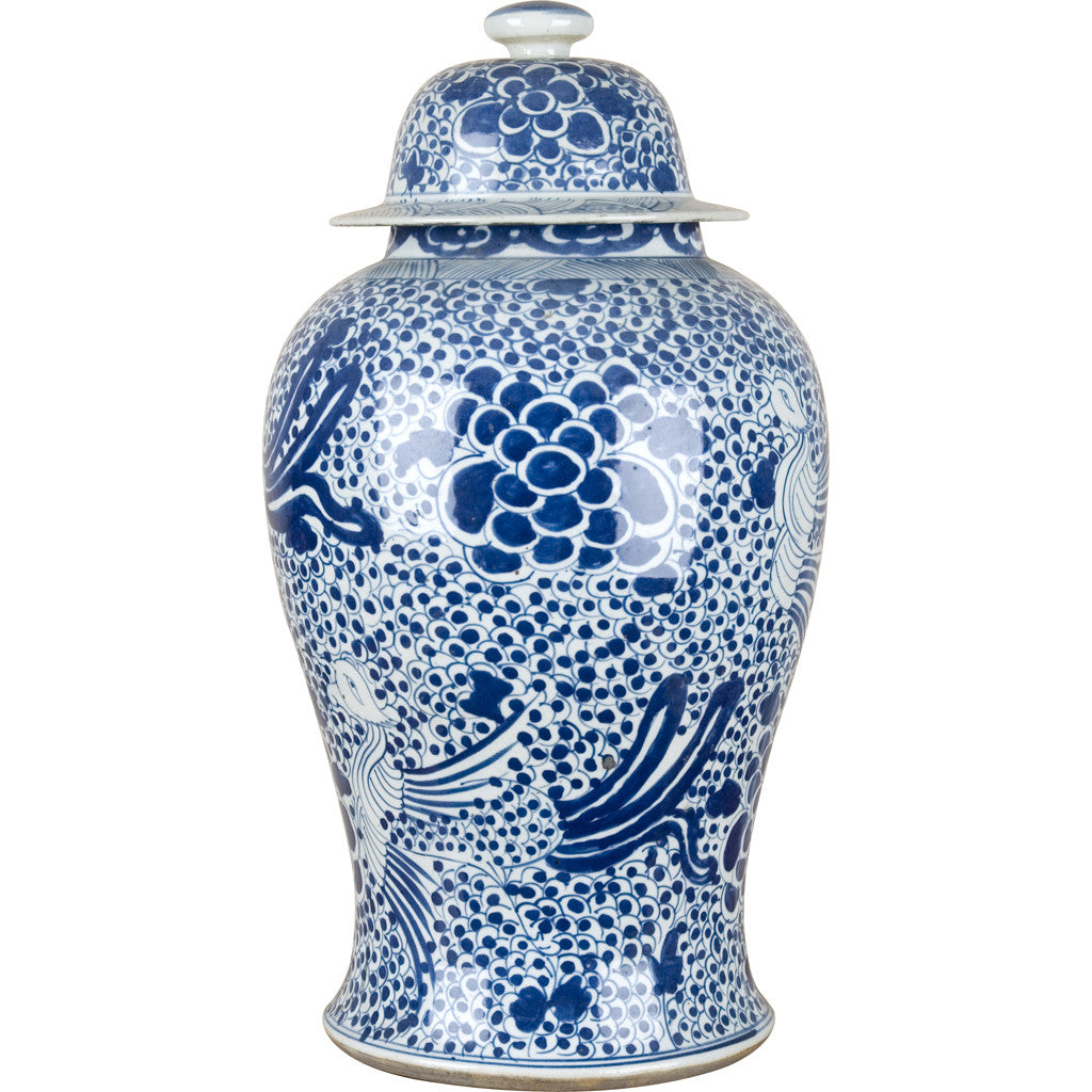 Classic Porcelain - BLUE AND WHITE PHOENIX JAR
