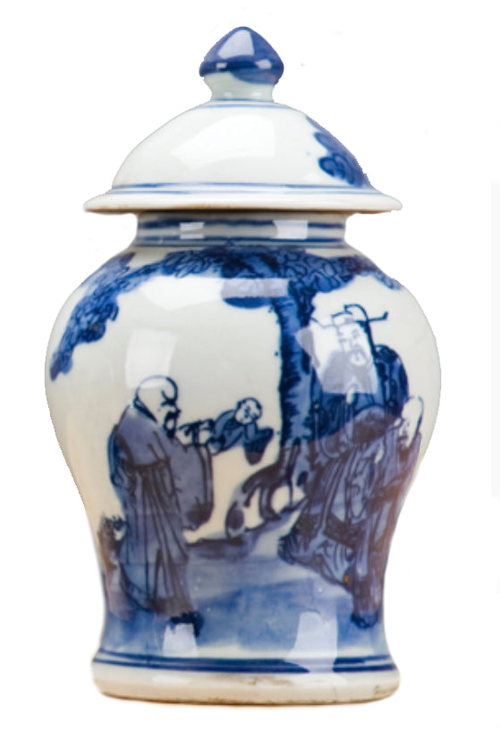 Classic Porcelain - BLUE AND WHITE LIDDED JAR