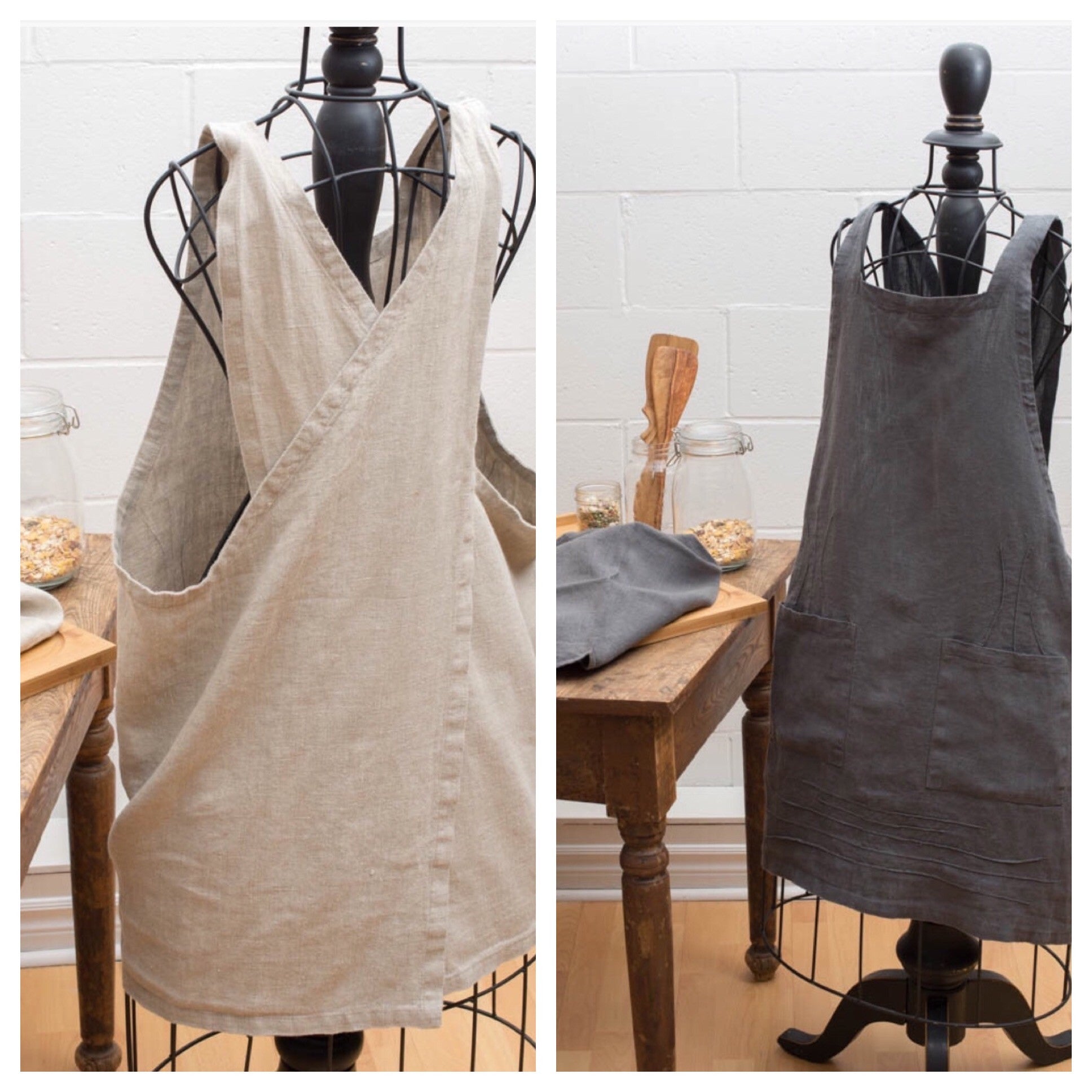 Monograms - Wrap Around Linen Apron