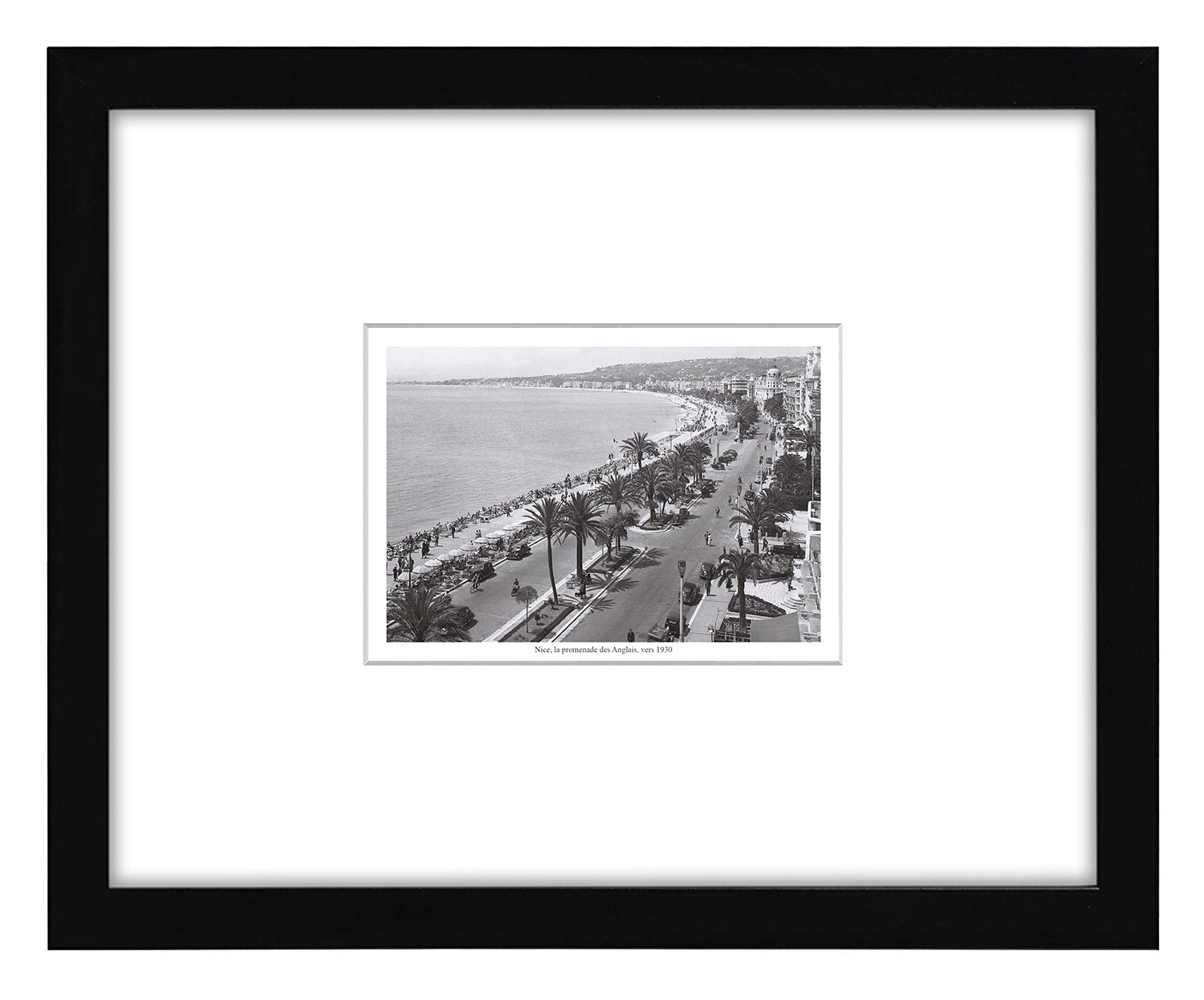Framed Antique Reproduction South of France Nice, La Promenade des Anglais