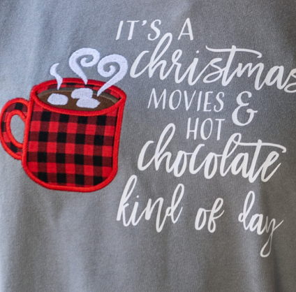 Christmas Movie Night - Pullover Graphic Tee