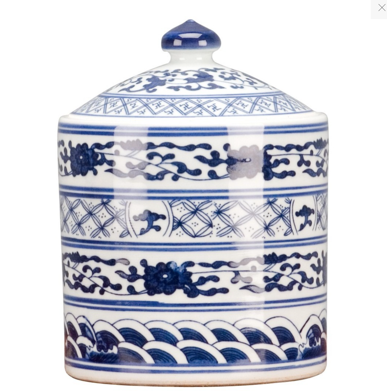 Classic Porcelain - BLUE AND WHITE Faux Stacked Box