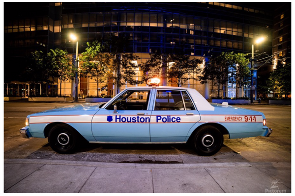 “Iconic Houston” by Jeffrey Chen: 1986 Love Ya Blue Police Car